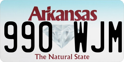AR license plate 990WJM