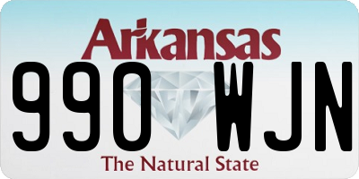 AR license plate 990WJN