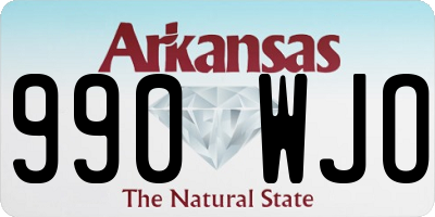 AR license plate 990WJO