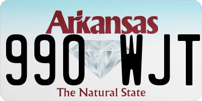 AR license plate 990WJT