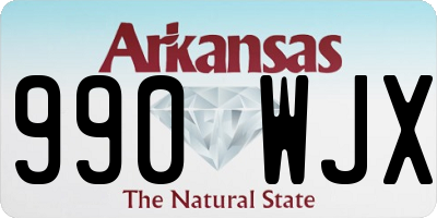 AR license plate 990WJX