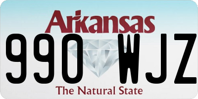 AR license plate 990WJZ
