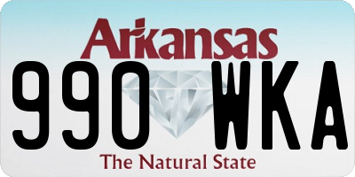 AR license plate 990WKA