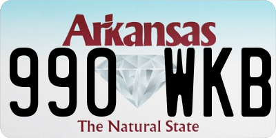 AR license plate 990WKB