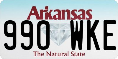 AR license plate 990WKE