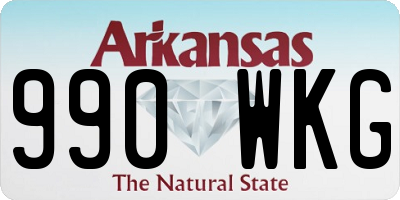 AR license plate 990WKG