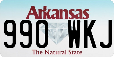 AR license plate 990WKJ