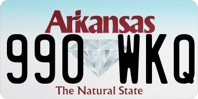 AR license plate 990WKQ
