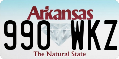 AR license plate 990WKZ