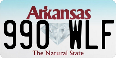 AR license plate 990WLF