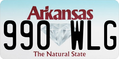 AR license plate 990WLG