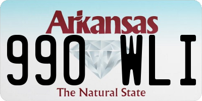 AR license plate 990WLI