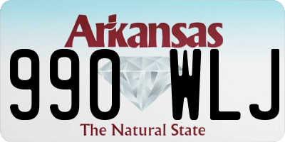 AR license plate 990WLJ