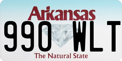 AR license plate 990WLT