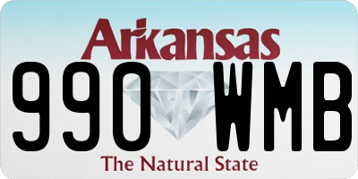AR license plate 990WMB