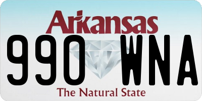 AR license plate 990WNA