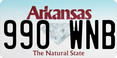 AR license plate 990WNB