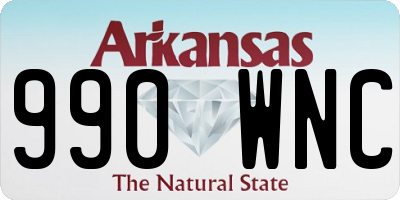 AR license plate 990WNC