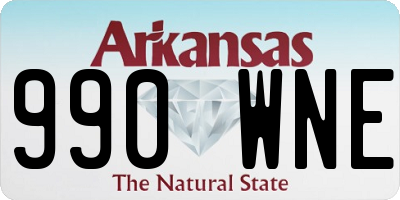 AR license plate 990WNE