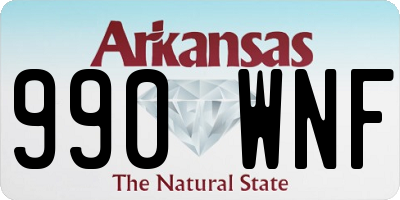 AR license plate 990WNF