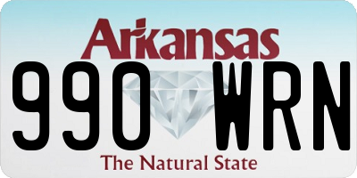 AR license plate 990WRN