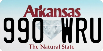 AR license plate 990WRU