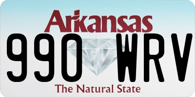AR license plate 990WRV