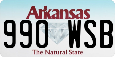 AR license plate 990WSB