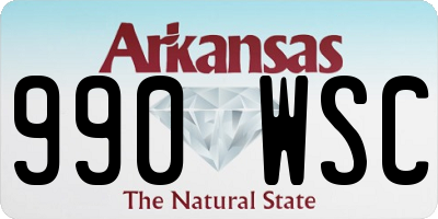 AR license plate 990WSC