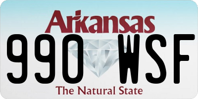 AR license plate 990WSF