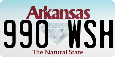 AR license plate 990WSH