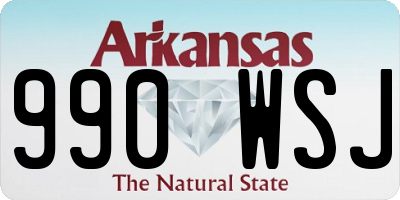 AR license plate 990WSJ