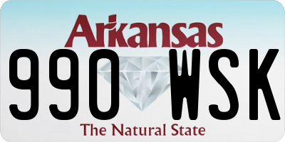 AR license plate 990WSK