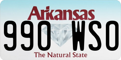 AR license plate 990WSO
