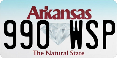 AR license plate 990WSP