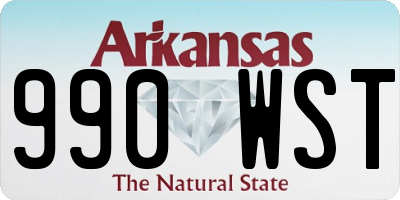AR license plate 990WST