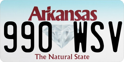 AR license plate 990WSV