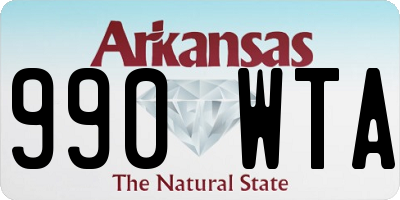 AR license plate 990WTA
