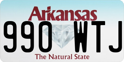 AR license plate 990WTJ