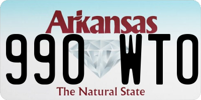AR license plate 990WTO