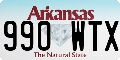 AR license plate 990WTX