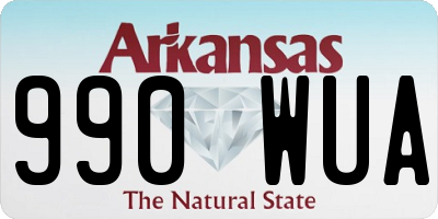 AR license plate 990WUA