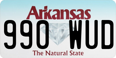 AR license plate 990WUD