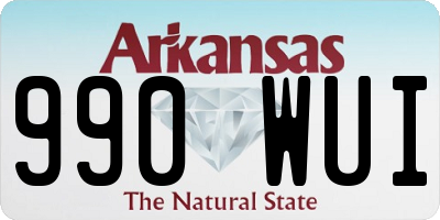AR license plate 990WUI