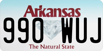 AR license plate 990WUJ