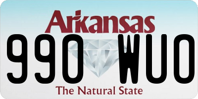 AR license plate 990WUO