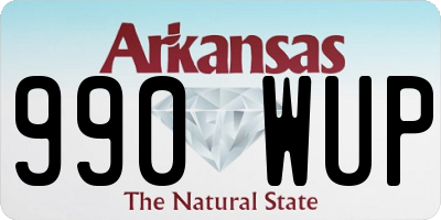 AR license plate 990WUP