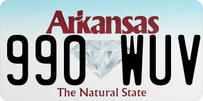 AR license plate 990WUV