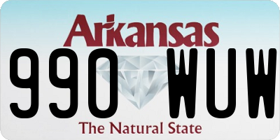 AR license plate 990WUW