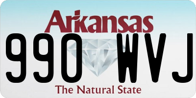 AR license plate 990WVJ